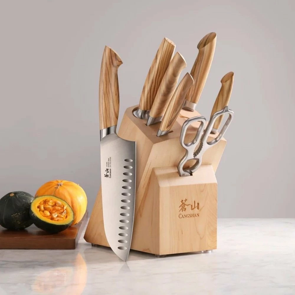 Cangshan Cutlery Oliv Series 8-Piece Knife Block Set 2 Cangshan Cutlery Oliv Series 8-Piece Knife Block Set - Image 2