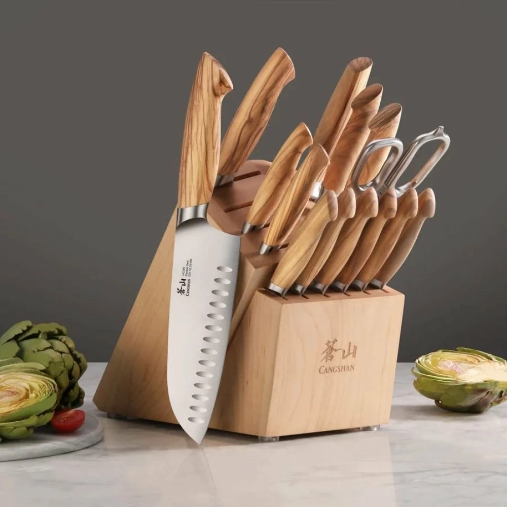 Cangshan Cutlery Oliv Series 15-Piece Knife Block Set 5 Cangshan Cutlery Oliv Series 15-Piece Knife Block Set - Image 5