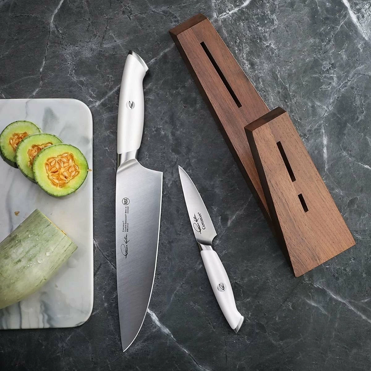 Cangshan Cutlery Thomas Keller Signature White Collection TAI 3-Piece Knife Block Set 6 Cangshan Cutlery Thomas Keller Signature White Collection TAI 3-Piece Knife Block Set - Image 6