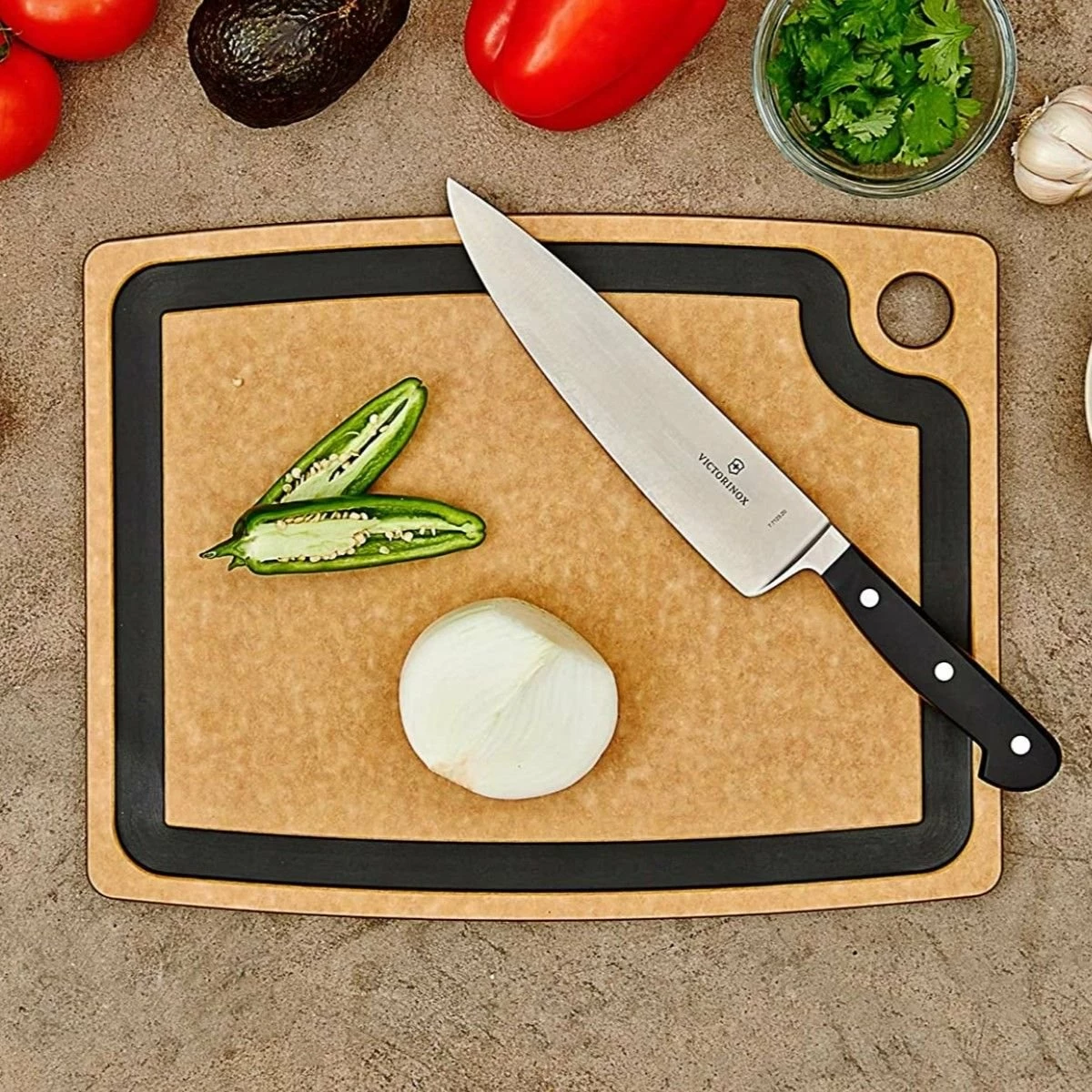 Epicurean Gourmet Series 14.5" × 11.25" Cutting Board | Natural & Slate 4 Epicurean Gourmet Series 14.5" × 11.25" Cutting Board | Natural & Slate - Image 4