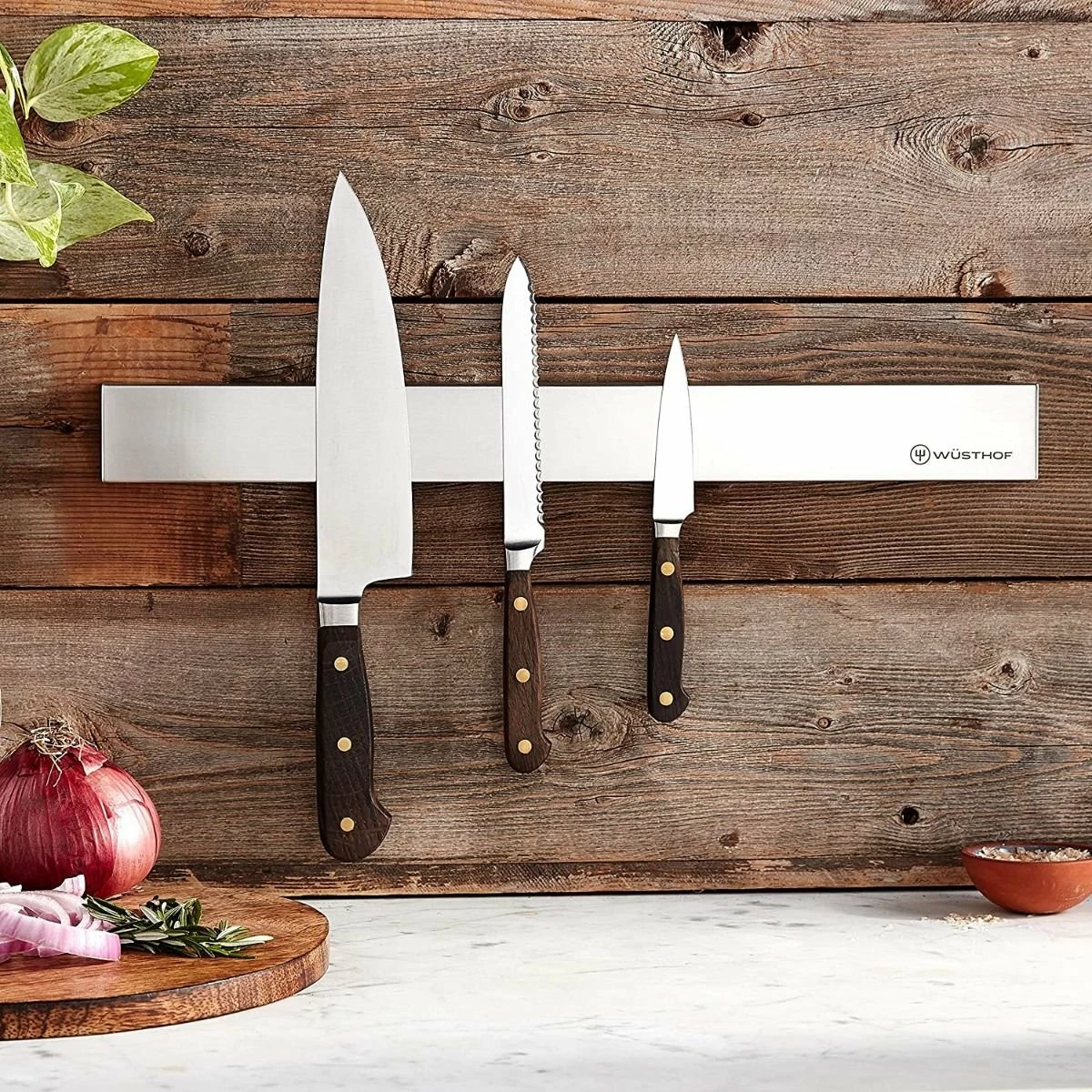Wusthof Cutlery Wusthof 17.75" Magna Bar Knife Holder | Stainless Steel 2 Wusthof Cutlery Wusthof 17.75" Magna Bar Knife Holder | Stainless Steel - Image 2