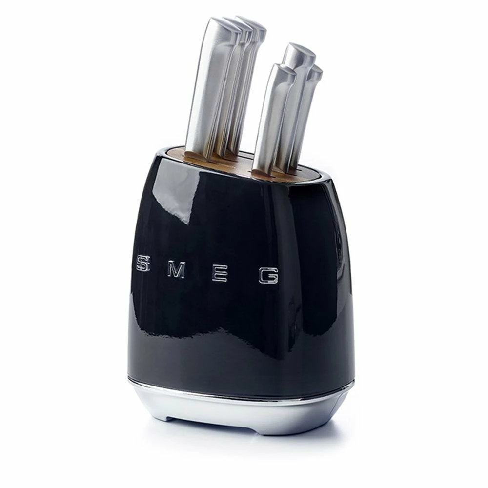 SMEG 7-Piece Knife Block Set | Black 1 SMEG 7-Piece Knife Block Set | Black