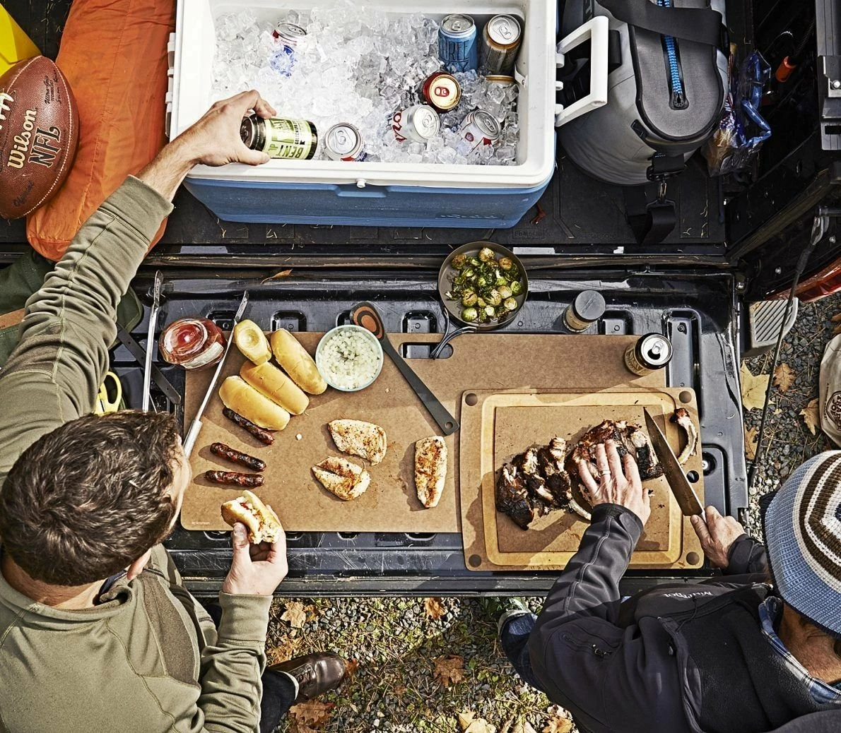 Epicurean Big Game Board 35" X 14.5" - Nutmeg & Natural 2 Epicurean Big Game Board 35" X 14.5" - Nutmeg & Natural - Image 2