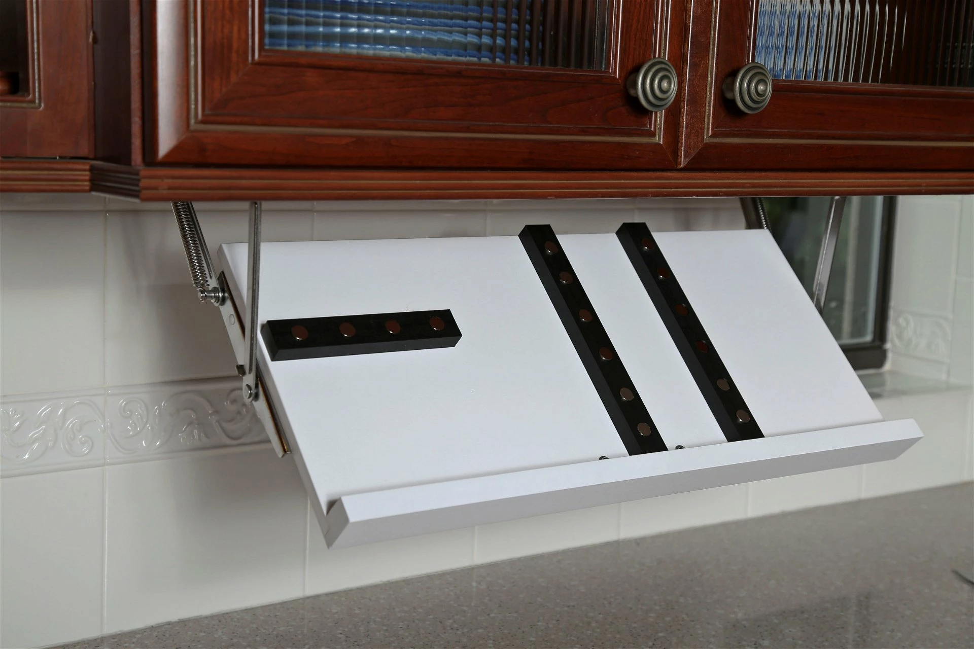 Drop Block Under Cabinet Knife Storage Rack - Large, White 2 Drop Block Under Cabinet Knife Storage Rack - Large, White - Image 2