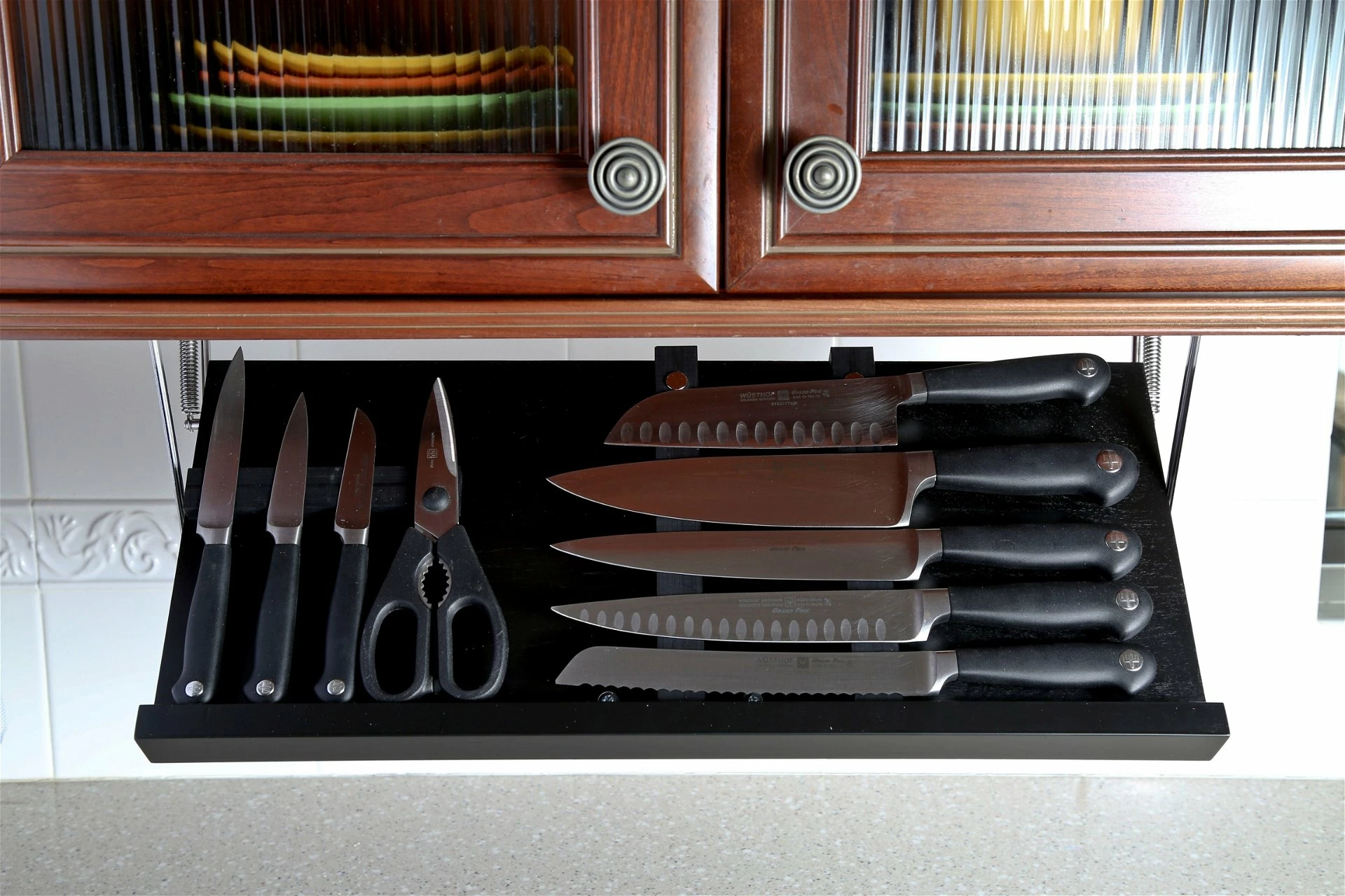 Drop Block Under Cabinet Knife Storage Rack - Small, Black 2 Drop Block Under Cabinet Knife Storage Rack - Small, Black - Image 2