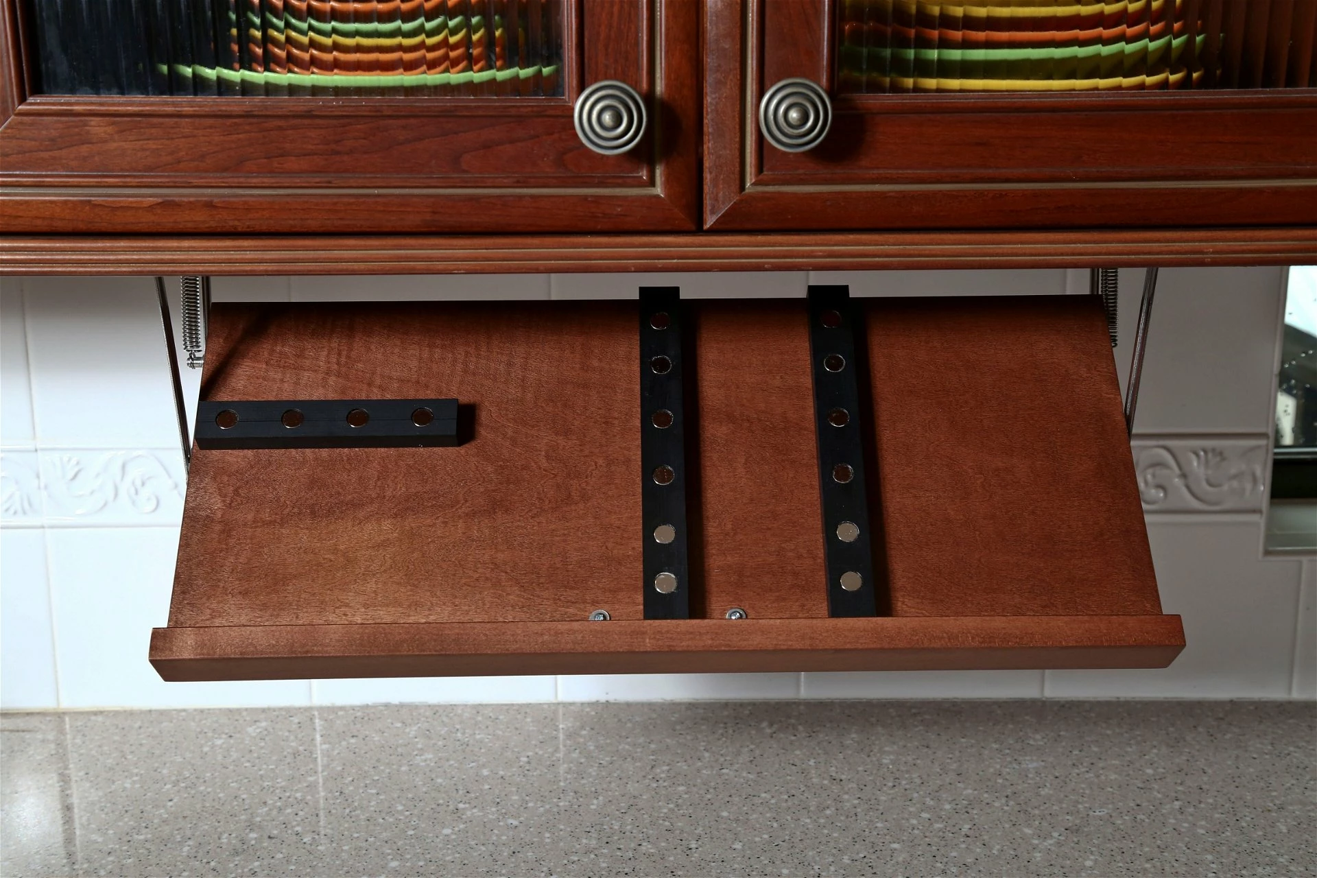 Drop Block Under Cabinet Knife Storage Rack - Small, Cherry 3 Drop Block Under Cabinet Knife Storage Rack - Small, Cherry - Image 3
