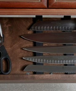 Drop Block Under Cabinet Knife Storage Rack - Large, Walnut -Knife-shop dropblockwalnut2knifestorage