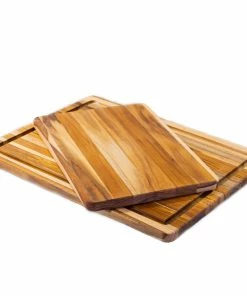 TeakHaus Edge Grain Essential Cutting Boards (Set Of 2) | 18" X 14" & 14" X 10"