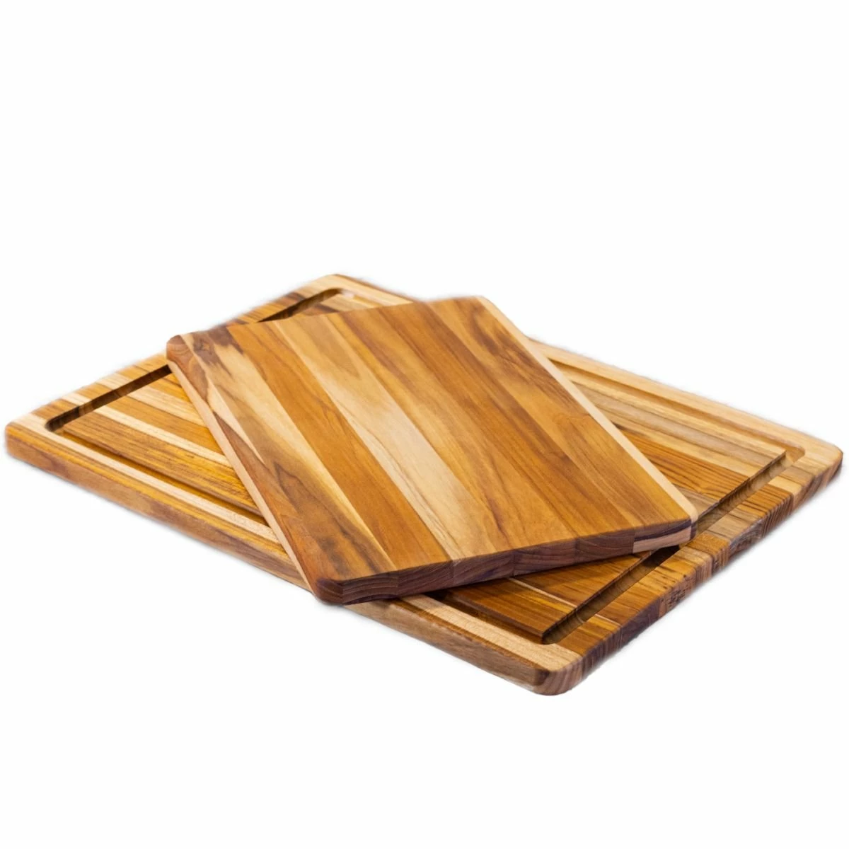 TeakHaus Edge Grain Essential Cutting Boards (Set Of 2) | 18" X 14" & 14" X 10" 1 TeakHaus Edge Grain Essential Cutting Boards (Set Of 2) | 18" X 14" & 14" X 10"