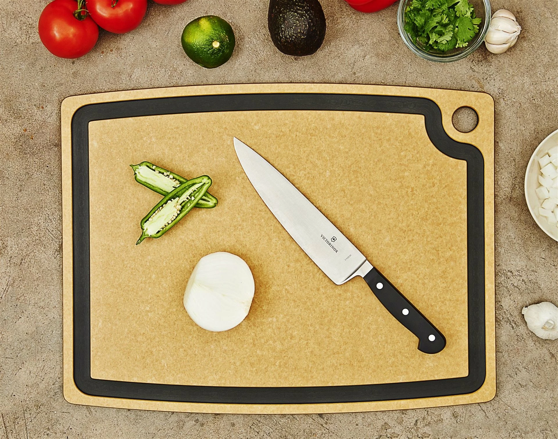 Epicurean Gourmet Series Cutting Board 20" X 15" Natural 2 Epicurean Gourmet Series Cutting Board 20" X 15" Natural - Image 2