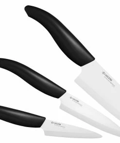 Kyocera Revolution Black & White Ceramic 3-Piece Knife Set