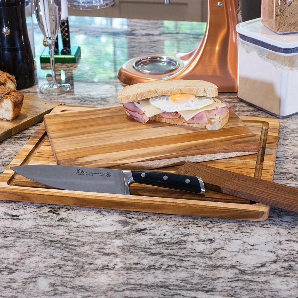 TeakHaus Edge Grain Essential Cutting Boards (Set Of 2) | 18" X 14" & 14" X 10" 7 TeakHaus Edge Grain Essential Cutting Boards (Set Of 2) | 18" X 14" & 14" X 10" - Image 7