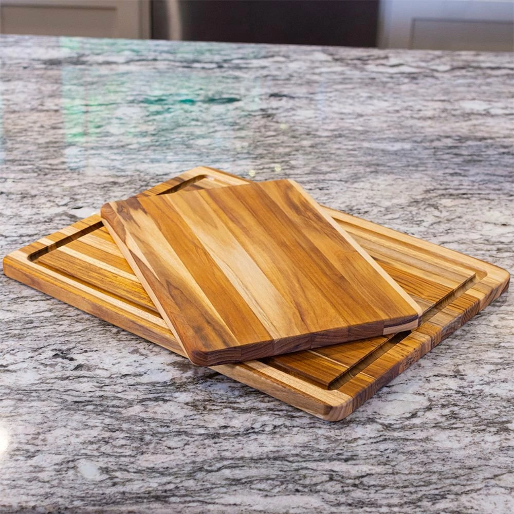 TeakHaus Edge Grain Essential Cutting Boards (Set Of 2) | 18" X 14" & 14" X 10" 5 TeakHaus Edge Grain Essential Cutting Boards (Set Of 2) | 18" X 14" & 14" X 10" - Image 5