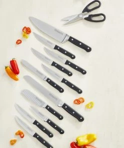 KitchenAid Classic Forged 14-Piece Knife Set | Triple Rivet -Knife-shop kkftr14sl kitchenaid knives birds eye