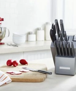 KitchenAid Classic Forged 14-Piece Knife Set | Triple Rivet -Knife-shop kkftr14sl kitchenaid lifestyle