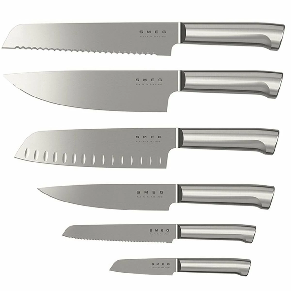 SMEG 7-Piece Knife Block Set | Black 3 SMEG 7-Piece Knife Block Set | Black - Image 3