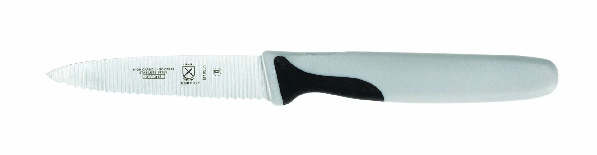 Mercer Cutlery Mercer Millennia 3" Serrated Paring Knife - Gray 1 Mercer Cutlery Mercer Millennia 3" Serrated Paring Knife - Gray