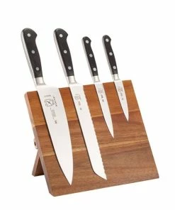 Mercer Cutlery Mercer Culinary Renaissance 5-Piece Magnetic Board Set | Acacia & Black