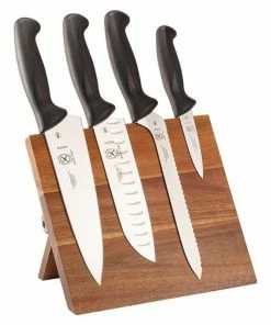 Mercer Cutlery Millennia 5-Piece Magnetic Board Set | Acacia & Black