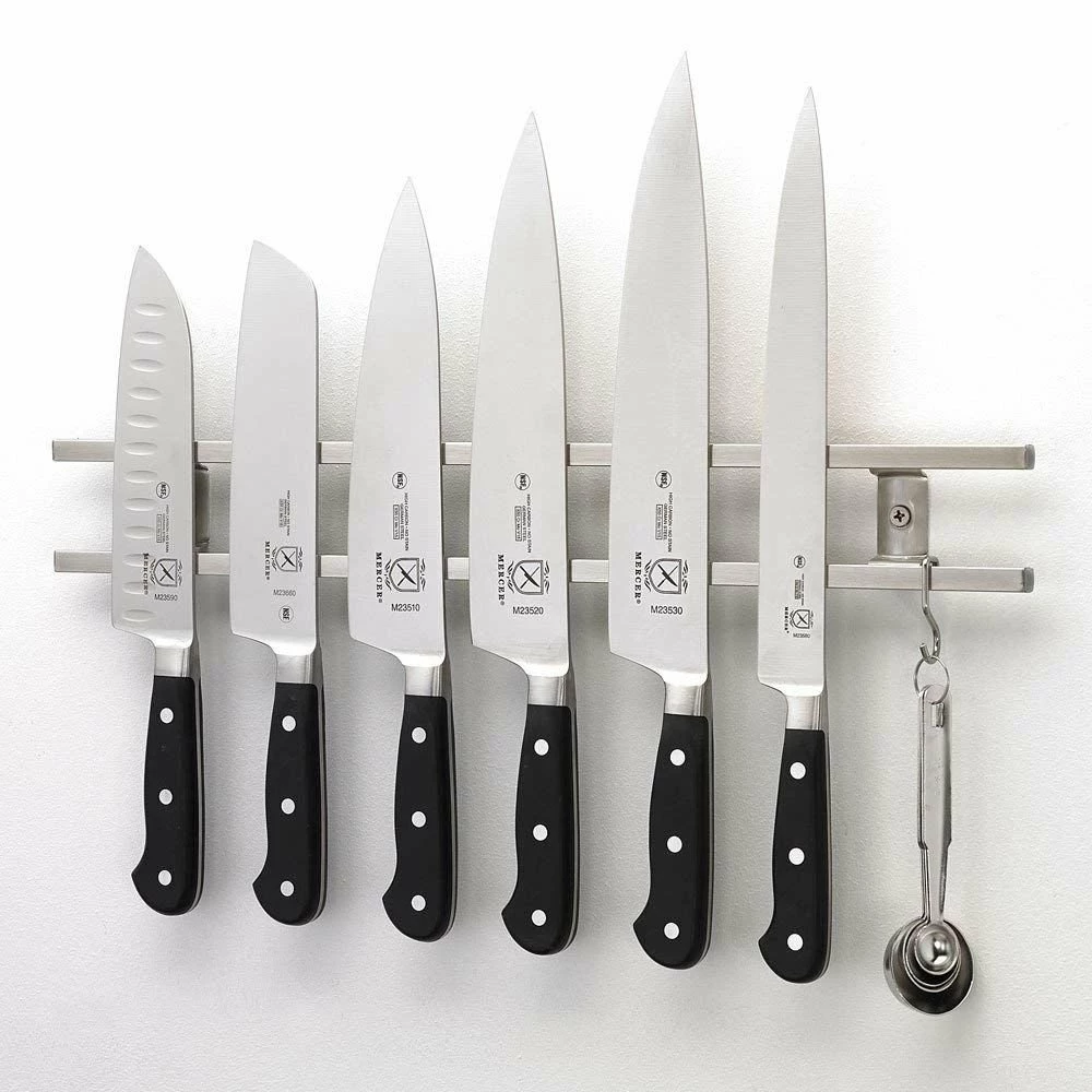 Mercer Cutlery Mercer Culinary 18" Magnetic Knife Bar | Stainless Steel 2 Mercer Cutlery Mercer Culinary 18" Magnetic Knife Bar | Stainless Steel - Image 2