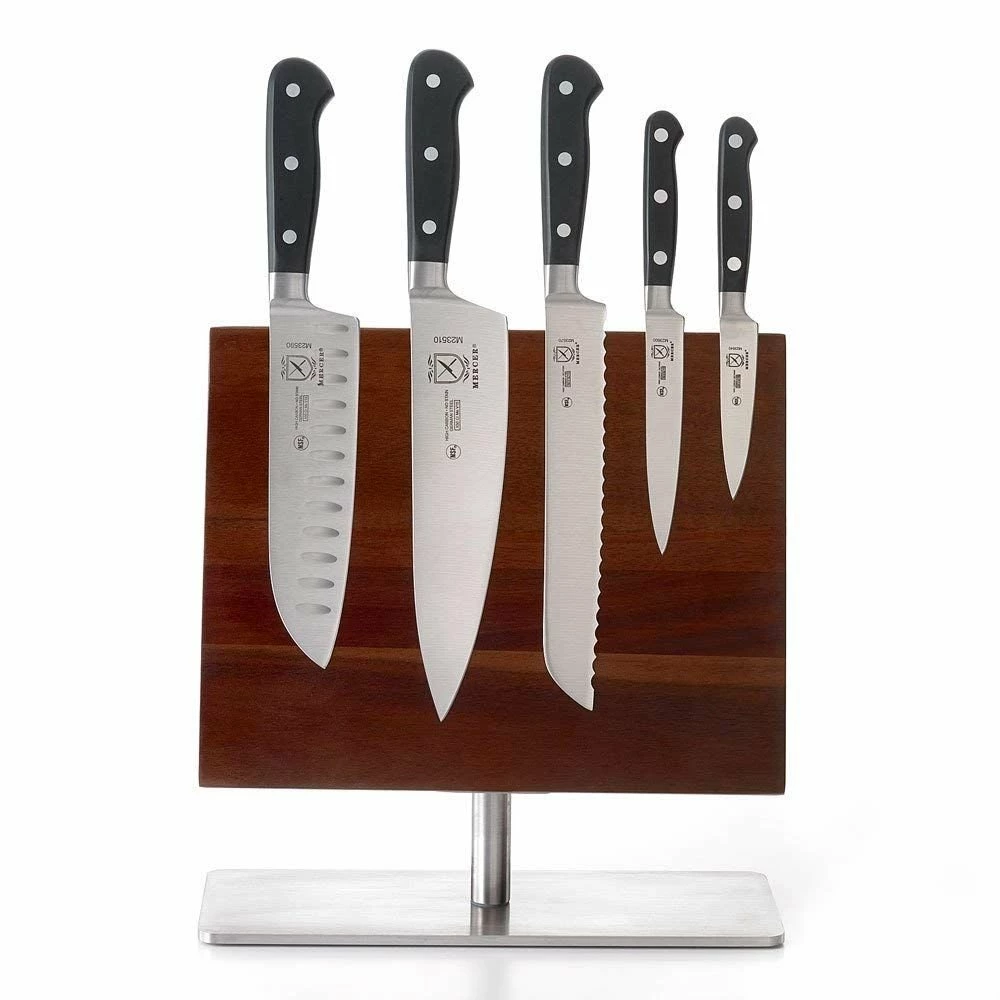 Mercer Cutlery Mercer Culinary Acacia Magnetic Knife Board With Stand - Medium 2 Mercer Cutlery Mercer Culinary Acacia Magnetic Knife Board With Stand - Medium - Image 2