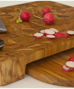 TeakHaus End Grain Butcher Block W/Hand Grip + Bowl Cut Out (Rectangle) | 20" X 14" X 2.5" 6 TeakHaus End Grain Butcher Block W/Hand Grip + Bowl Cut Out (Rectangle) | 20" X 14" X 2.5" -Knife-shop proteak cutting board bowl cutout 601 popup