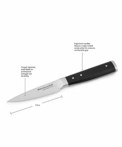 KitchenAid Non-Electrics KitchenAid Gourmet Forged 3.5" Paring Knife With Sheath | Serrated 6 KitchenAid Non-Electrics KitchenAid Gourmet Forged 3.5" Paring Knife With Sheath | Serrated -Knife-shop serrated dimensions