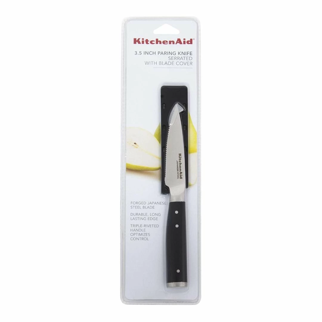 KitchenAid Non-Electrics KitchenAid Gourmet Forged 3.5" Paring Knife With Sheath | Serrated 4 KitchenAid Non-Electrics KitchenAid Gourmet Forged 3.5" Paring Knife With Sheath | Serrated - Image 4