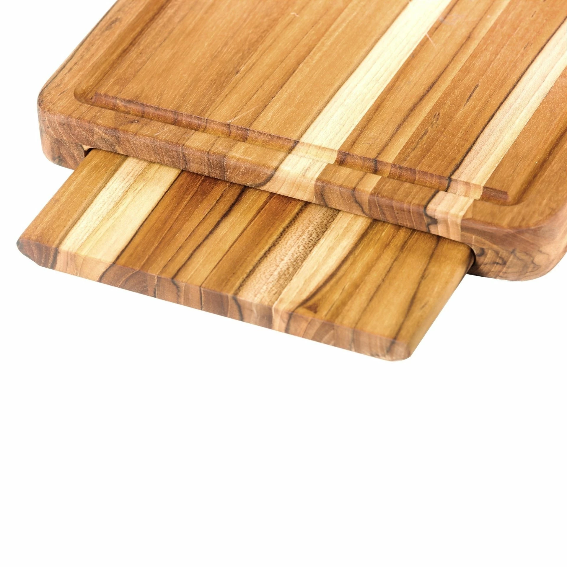 TeakHaus Edge Grain Cutting Board W/Small Board + Juice Canal (Rectangle) | 16" X 12" X 1.25" 2 TeakHaus Edge Grain Cutting Board W/Small Board + Juice Canal (Rectangle) | 16" X 12" X 1.25" - Image 2