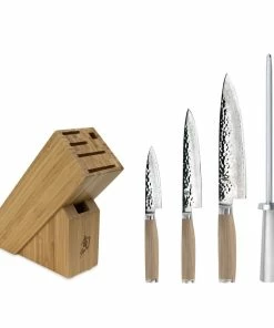Shun Cutlery Shun Premier Blonde 5-Piece Starter Knife Block Set