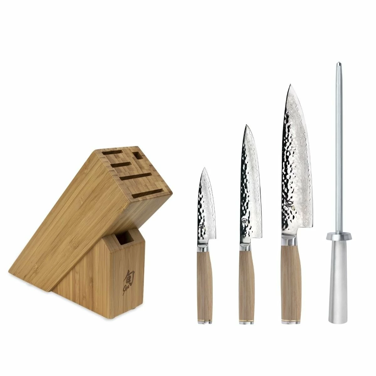 Shun Cutlery Shun Premier Blonde 5-Piece Starter Knife Block Set 1 Shun Cutlery Shun Premier Blonde 5-Piece Starter Knife Block Set