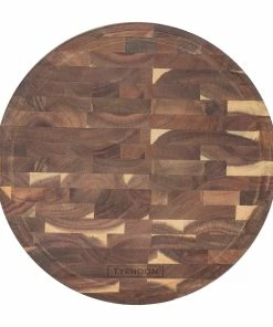 Typhoon World Foods End Grain Round Chopping Board