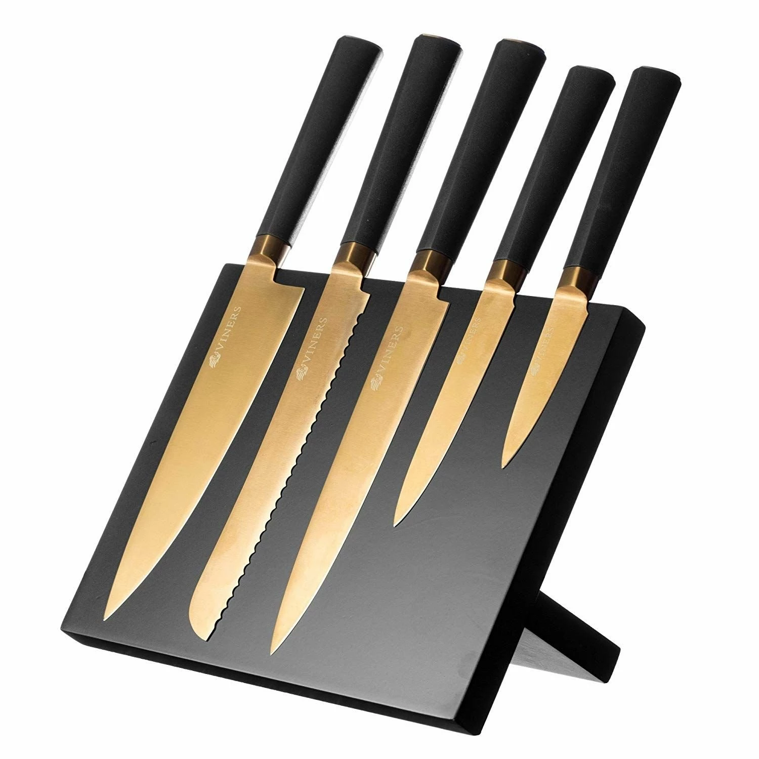 Viners 6-Piece Knife Block Giftbox | Titan Gold 1 Viners 6-Piece Knife Block Giftbox | Titan Gold