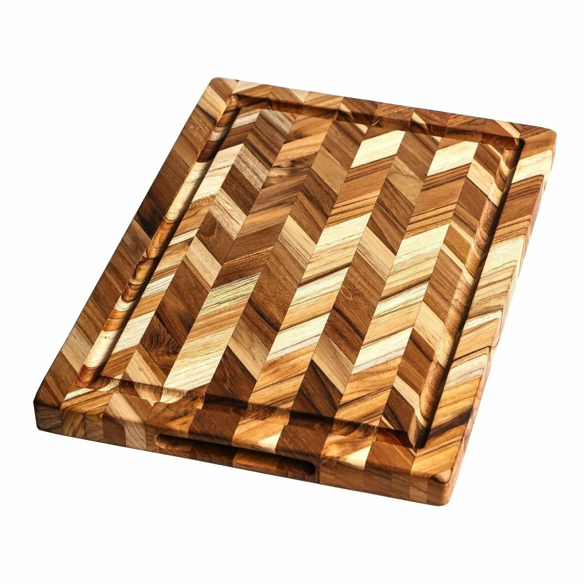 TeakHaus Herringbone End-Grain Cutting/Serving Board (Rectangle) | 18" X 14" X .9" 1 TeakHaus Herringbone End-Grain Cutting/Serving Board (Rectangle) | 18" X 14" X .9"